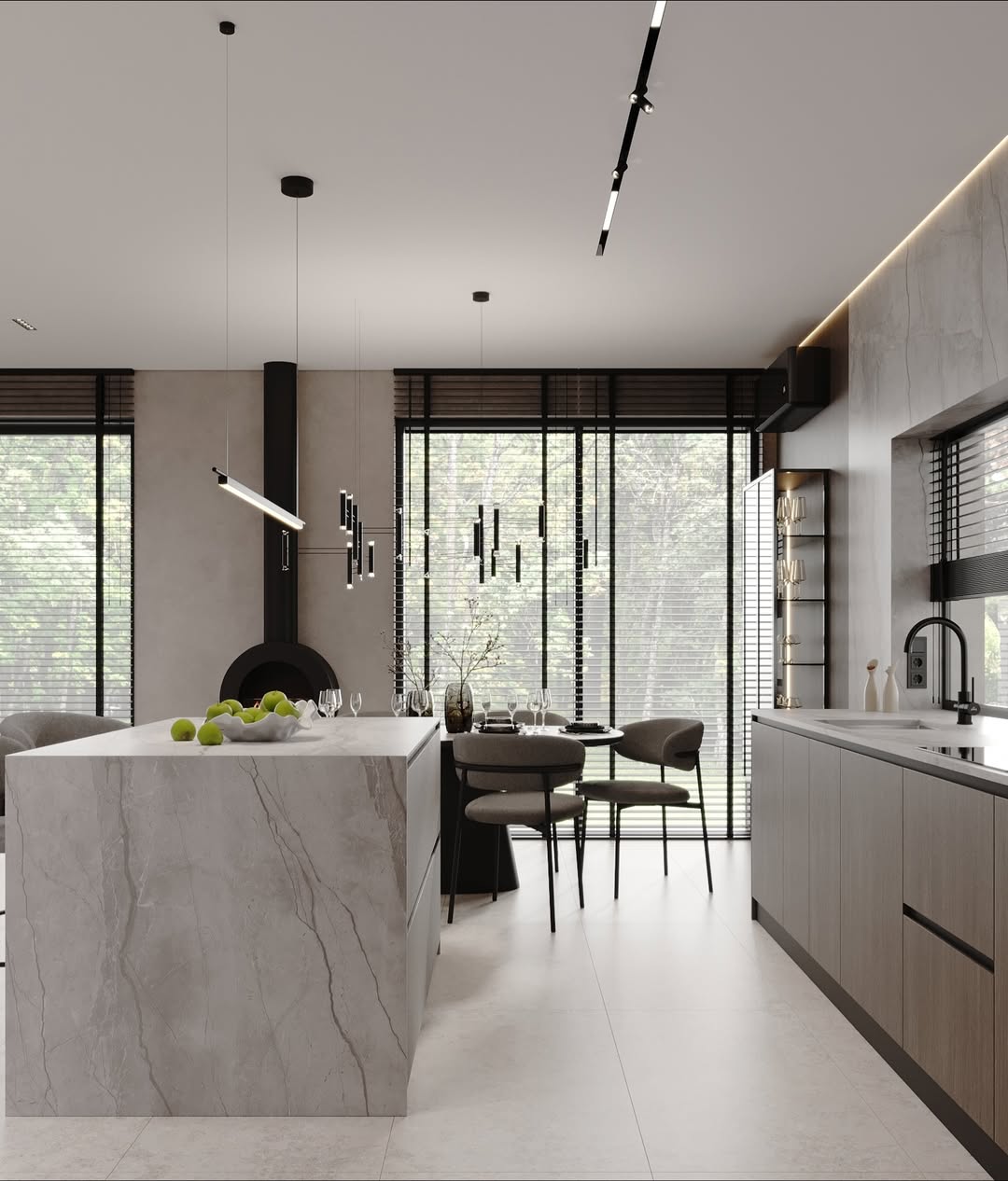 Apartment Interior 75 m² —  Warm Modern Gallery